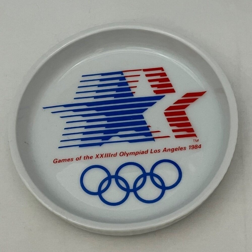 Vintage Ceramic Papel 1984 Los Angeles Summer Olympics Ashtray Dish Japan